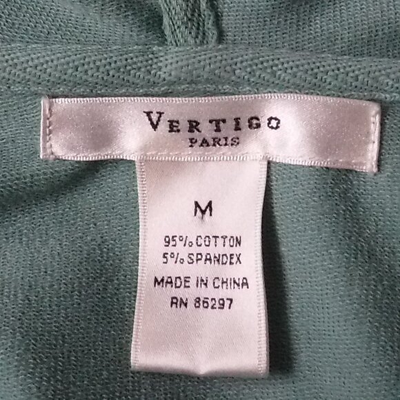 Vertigo Paris Fleur de Lys Hoodie in moss green size Medium - Picture 7 of 7